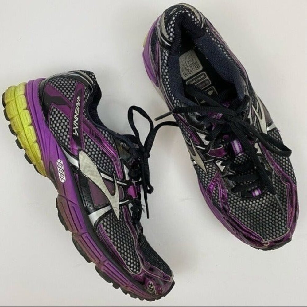 Brooks Ravenna 4 Black Purple Running Shoes Athletic Sneakers Women's 8.5